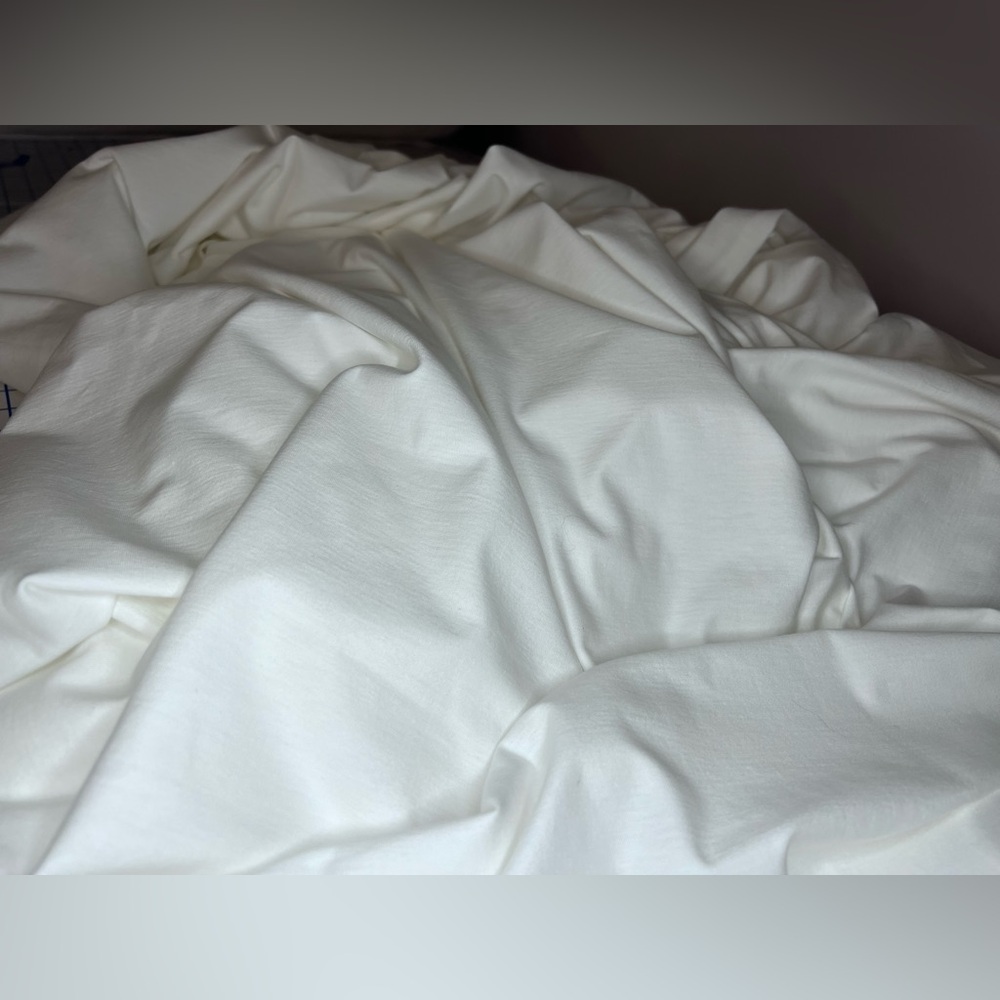 100% American Supima Cotton Jersey Fabric - Bright White